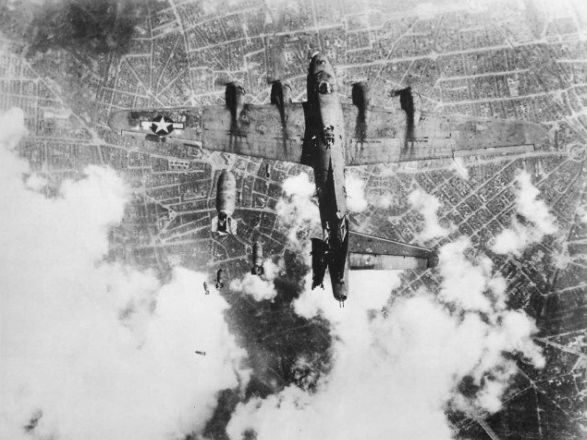 B-17G Fortress “Miss Donna Mae II” with a damaged tail 